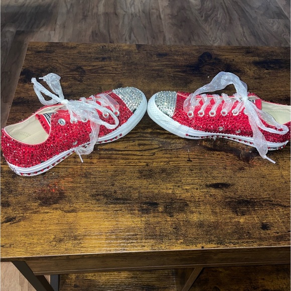 custom made red blinged-out converse - Picture 7 of 9